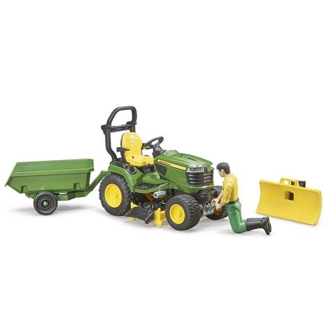 Tracteur Tondeuse Bruder John Deere Avec Remorque