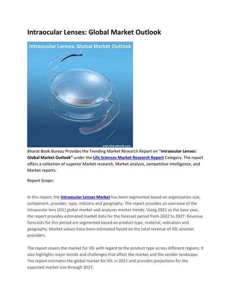 Ppt Intraocular Lenses Global Market Outlook Powerpoint Presentation