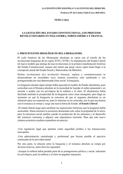 TEMA 2 bis tema 2 bis Profesora Mª del Camino Vidal Curso 2020