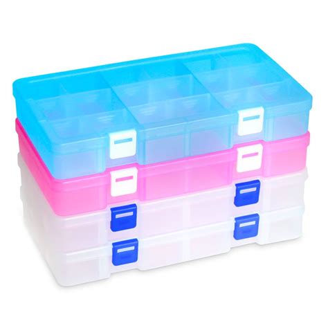 Duoner Plastic Bead Storage Organizer Box Divided Grids 18 Compartments