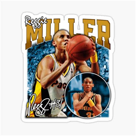 Reggie Miller Choke Basketball Sticker For Sale By Swaratdr Redbubble