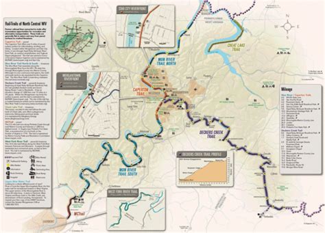 Rail Trails of North Central West Virginia Map - Morgantown West Virginia • mappery