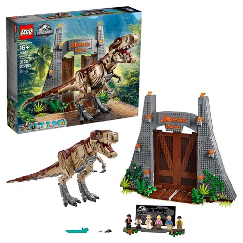 LEGO Jurassic Park Set: T. rex Rampage Dinosaur Toy 75936 Building Kit ...