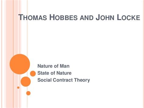 Nature of man, state of nature and social contract -- john locke vs.