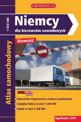 Atlas Niemcy dla Kierowców Zawodowych w Skali 1 550 000 PPWK Polskie