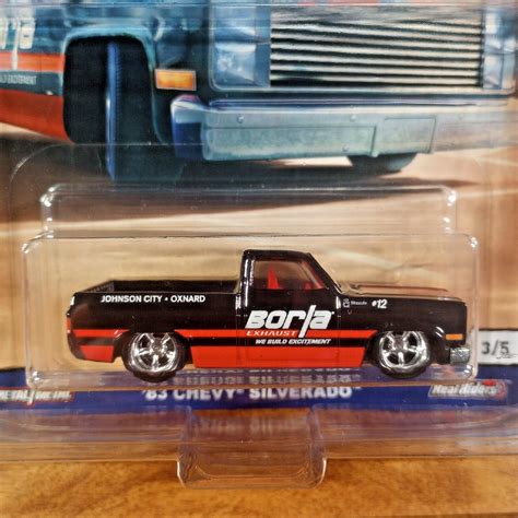 Hot Wheels Car Culture Shop Trucks 83 Chevy Silverado Black Real