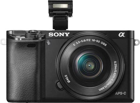 Sony Alpha A6000 Mirrorless Camera With 16 50mm Retractable Lens Black Ilce6000l B Best Buy