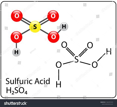 Sulfuric Acid Molecule Structure Stock Vector Royalty Free