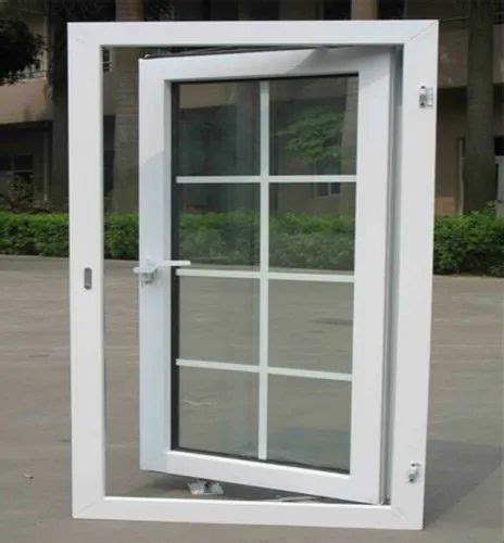 Modern Powder Coated White Glass Aluminium Hinged Window For Home At