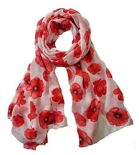 Colorful Poppy Scarf Abundant Poppies Adorn This Lovely Scarf Etsy