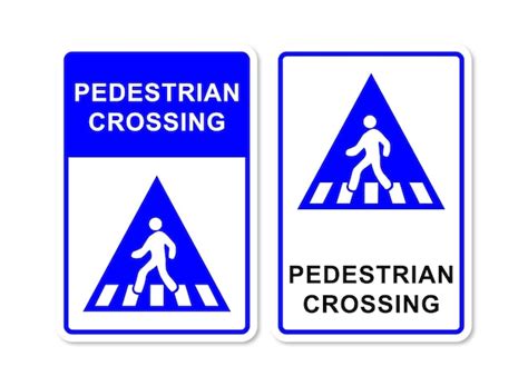 Premium Vector Pedestrian Crossing Sign