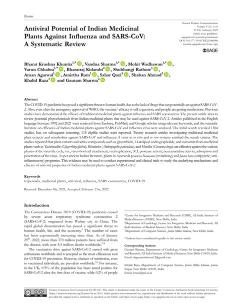 Pdf Antiviral Potential Of Indian Medicinal Plants Against Influenza