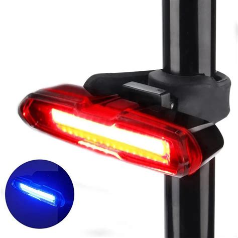 Usb Rechargeable Bicycle Rear Bike Tail Light Safety Warn Light Modes