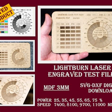 Lightburn Power Scale Test Etsy