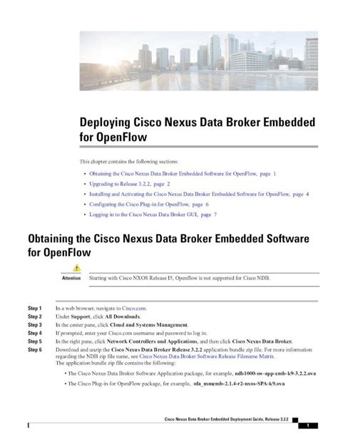 PDF Deploying Cisco Nexus Data Broker Embedded For OpenFlow