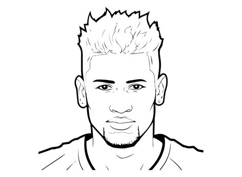 Neymar Striker Coloring Page Free Printable Coloring Pages