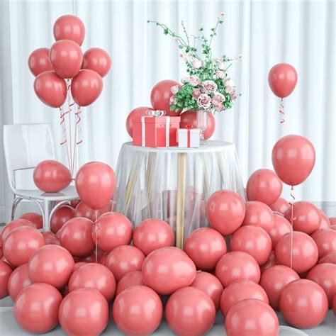 Ballons R Tro Rose Poudr Lot De Mini Ballons R Tro Roses Mats En