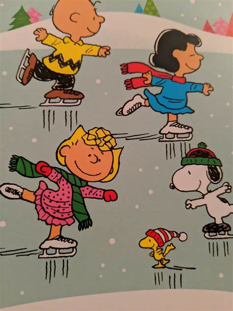 Charlie Brown Christmas Snoopy Ice Skating