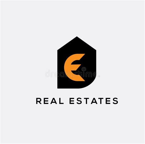 Logotipo De Las Propiedades Inmobiliarias De La Letra De E Logotipo Del