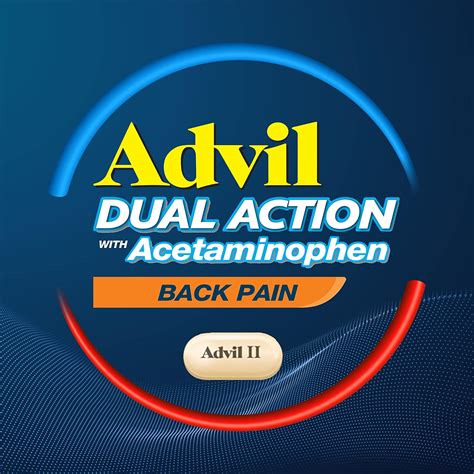 Buy Advil Dual Action Back Pain Caplets Delivers 250mg Ibuprofen and
