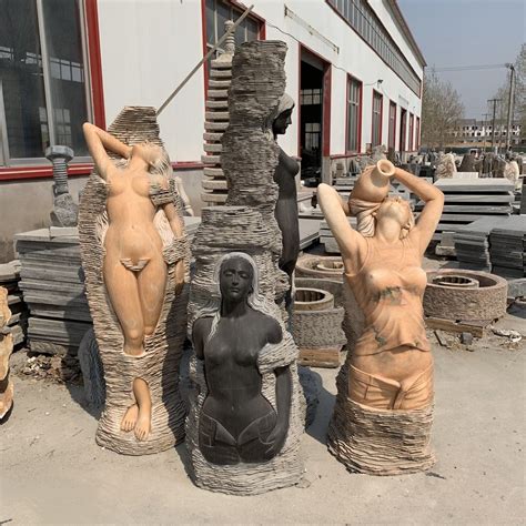 Life Size Marble Nude Art Female Bust Statue Woman Sculpture And