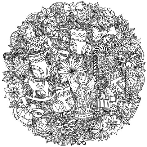 Free Christmas coloring page to color - Christmas Coloring Pages for Kids