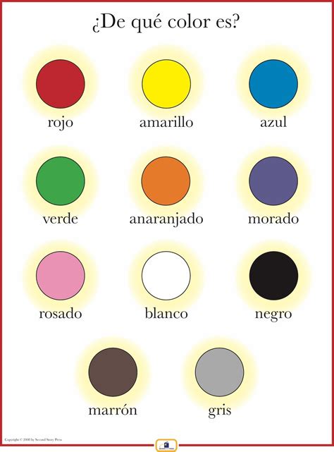 Colors In Spanish Worksheets