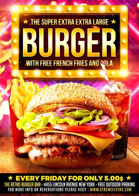 Burger Promotion Flyer Template Xtremeflyers