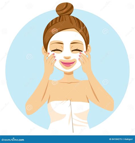 Mulher Que Aplica A M Scara Facial Ilustra O Do Vetor Ilustra O De