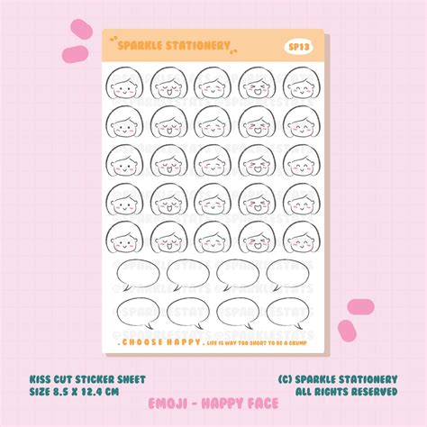 Jual Deco Sticker Emoticon Agenda Planner Diary Bullet Journal Sticker