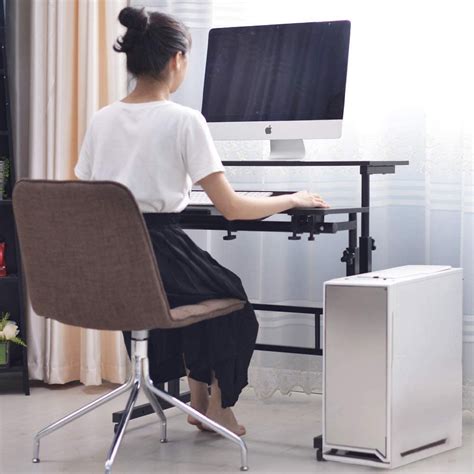 SKY-TOUCH Mobile Standing Desk, Height Adjustable Sit Stand Mobile Lap ...