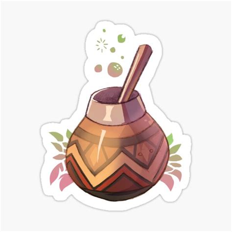 Yerba Mate Gourd Sticker By Brooketbigelow Redbubble