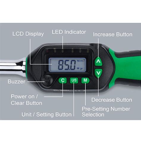 Digital Torque Wrench Short Handle Type Toptul The Mark Of