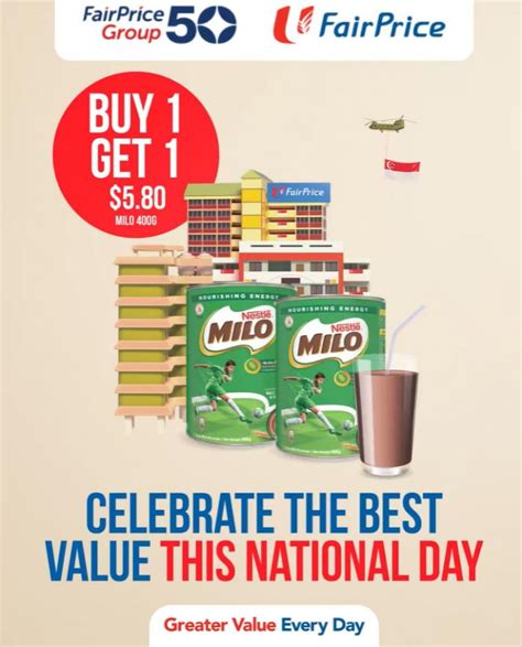 Ntuc Fairprice Buy 1 Get 1 Milo 400g At 580 National Day Promotion 9 Aug 2023 13 Aug 2023