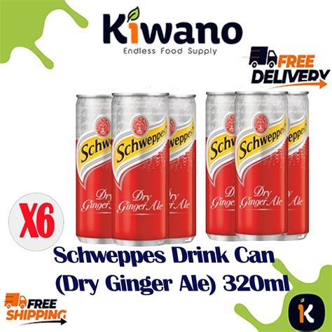 Schweppes Drink Can Dry Ginger Ale And Lemon Tonic Water And Soda Water 6 X 320ml Shopee Malaysia