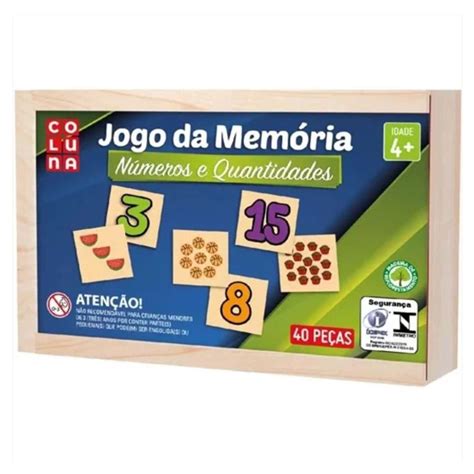 JOGO DA MEMORIA EM MADEIRA NUMEROS E QUANTIDADES UNIDADE 790711