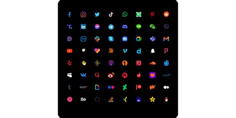 Figma Social Media Icons Original Rectangle Round Rectangle