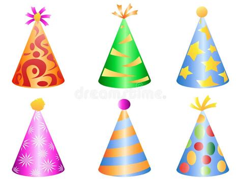 Colorful Party Hat Icons Stock Vector Illustration Of Celebrate 91849429