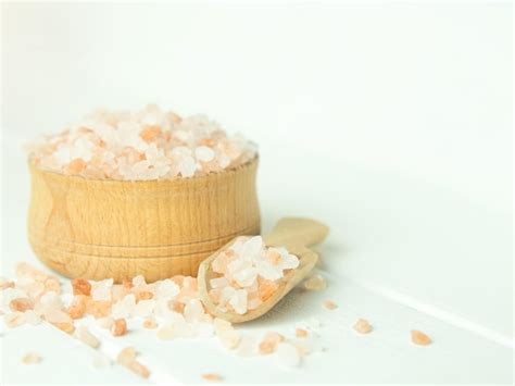 Premium Photo Pink Sea Salt Heap Of Sea Salt In A Wooden Bowl And