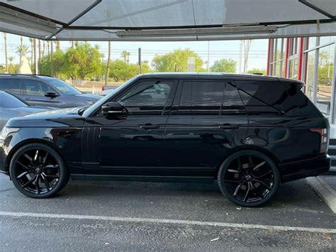 24" SVR Style Gloss Black Wheels For Range Rover Land Rover 5x120 Rims ...