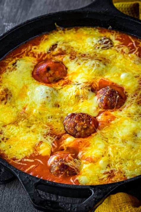 Cheesy Enchilada Meatballs Recipe CheekyKitchen