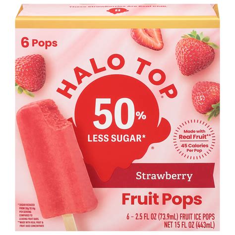 Save On Halo Top Fruit Pops Strawberry 50 Less Sugar 6 Ct Order Online Delivery Stop And Shop