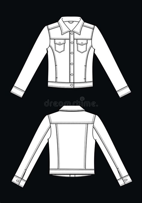 Denim Jacket Stock Illustrations 2 672 Denim Jacket Stock