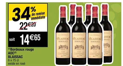 Promo Bordeaux Rouge Aoc Blaissac Chez Cora ICatalogue Fr