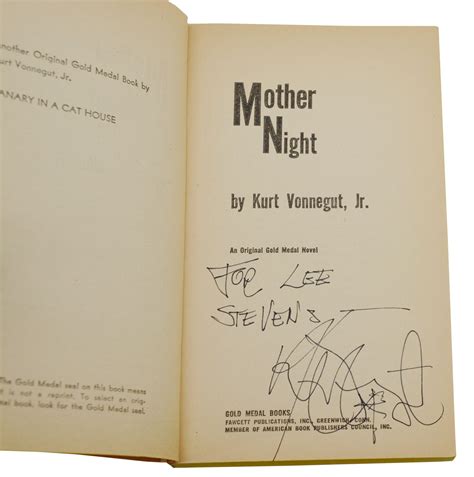 Mother Night Kurt Vonnegut First Edition