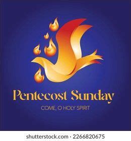 Pentecost Sunday Logo Vector Illustration Stock Vector Royalty Free