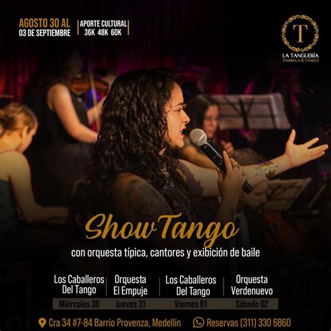 Show De Tango Con Orquesta T Pica Cantautores Y Exhibici N De Tango