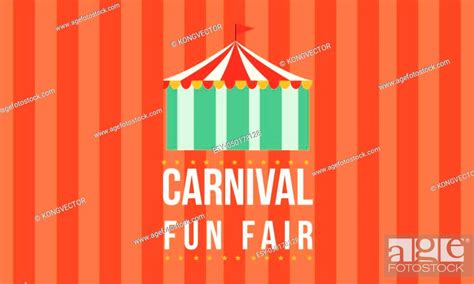 Carnival Funfair With Tent Background Vector Art Stock Vector Vector