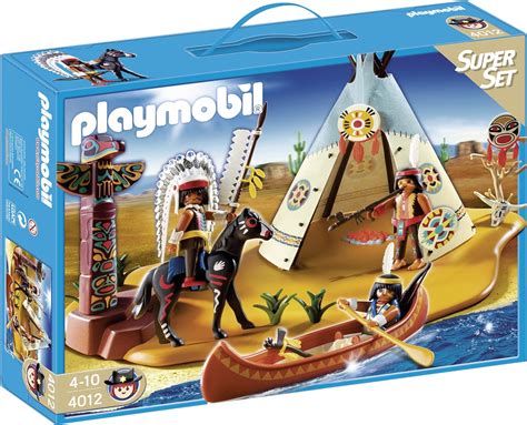 PLAYMOBIL SuperSet Campamento Indio 4012 Amazon Es Juguetes Y Juegos