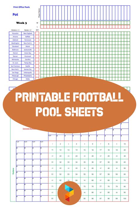 Printable Football Pool Sheets